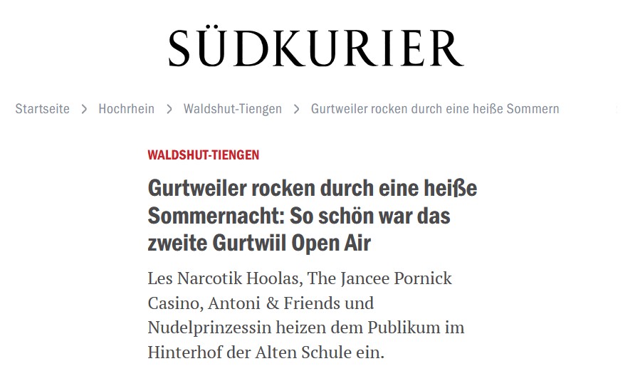 Gurtweil rockt im Südkurier